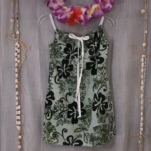 TAPA THREADS Short Aloha Dress Keyhole Tie Front New, NWOT Hawaii Hawaiian Wear